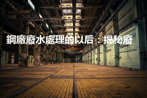 鋼廠廢水處理的以后：揭秘廢水零排放的秘密！